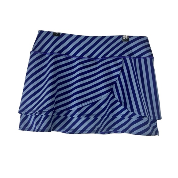 Athleta Swagger Fly By Skort striped Purple Lined SZ M - Picture 2 of 10